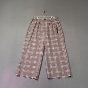Torrid Studio Plaid Wide Leg Twill Pants High Rise Relaxed Plus Womens 16R NWT